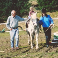 Lead-reining for 2 year old James!