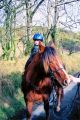 Dark Chestnut QH Smart Little Emily has minimal sabino markings